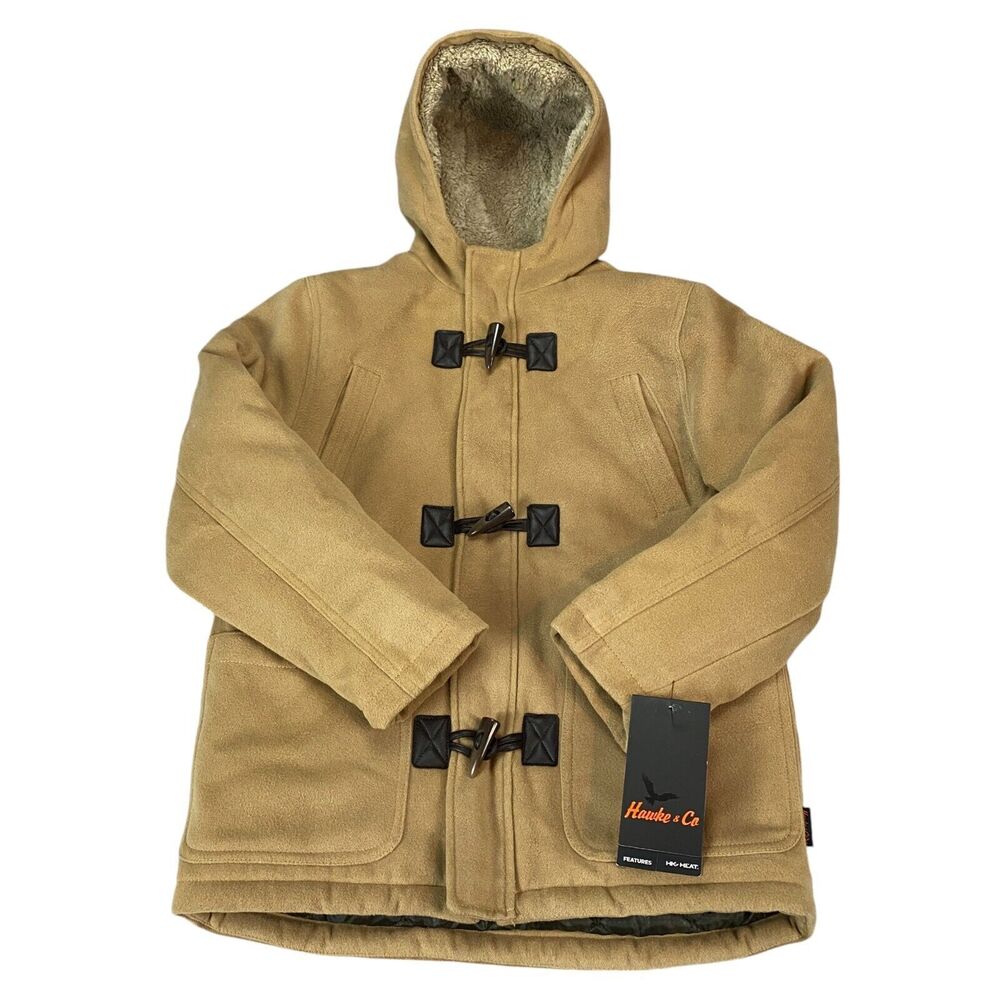 Hawke & Co Jacket Girl's 14/16 Camel Heat Insulated Hooded MSRP $130